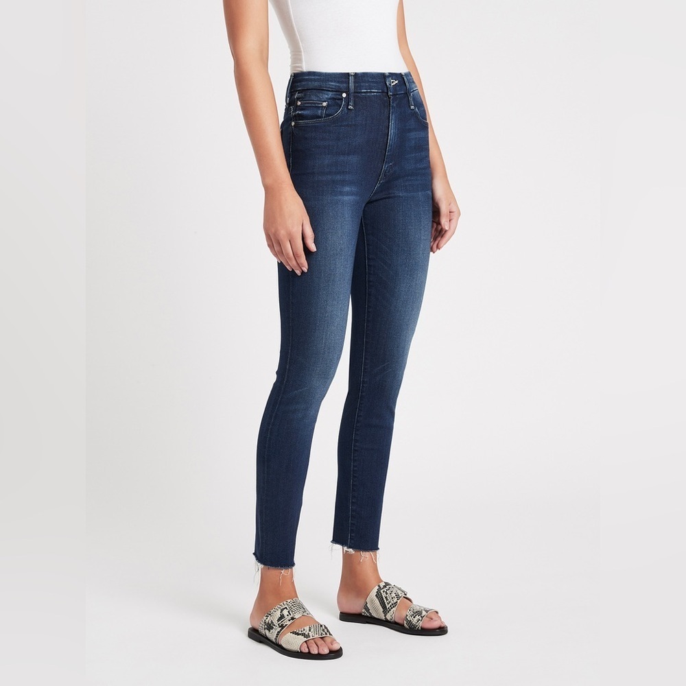 MOTHER high waisted looker ankle fray in tongue and chic